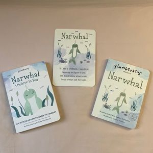 Slumberkins Narwhal Books and Affirmation Card